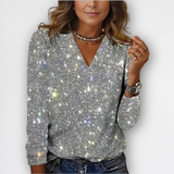 Victoria | V-Halset Diamantbluse