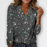 Victoria | V-Halset Diamantbluse