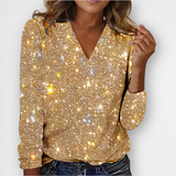 Victoria | V-Halset Diamantbluse