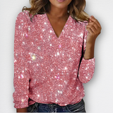 Victoria | V-Halset Diamantbluse